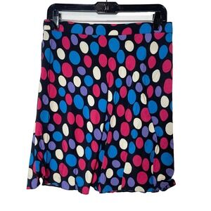 Susie Tompkins Polka Dot A-Line Mini Skirt Womens 12 Multicolor Lightweight 90s